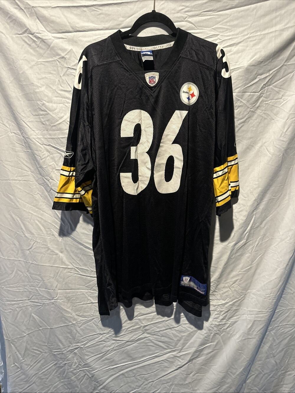 Pittsburgh Steelers Reebok Football Jersey Mens 4XL Black Jerome Bettis #36
